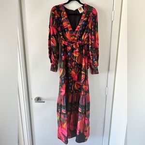 Farm Rio Black Banana Sky Maxi Dress